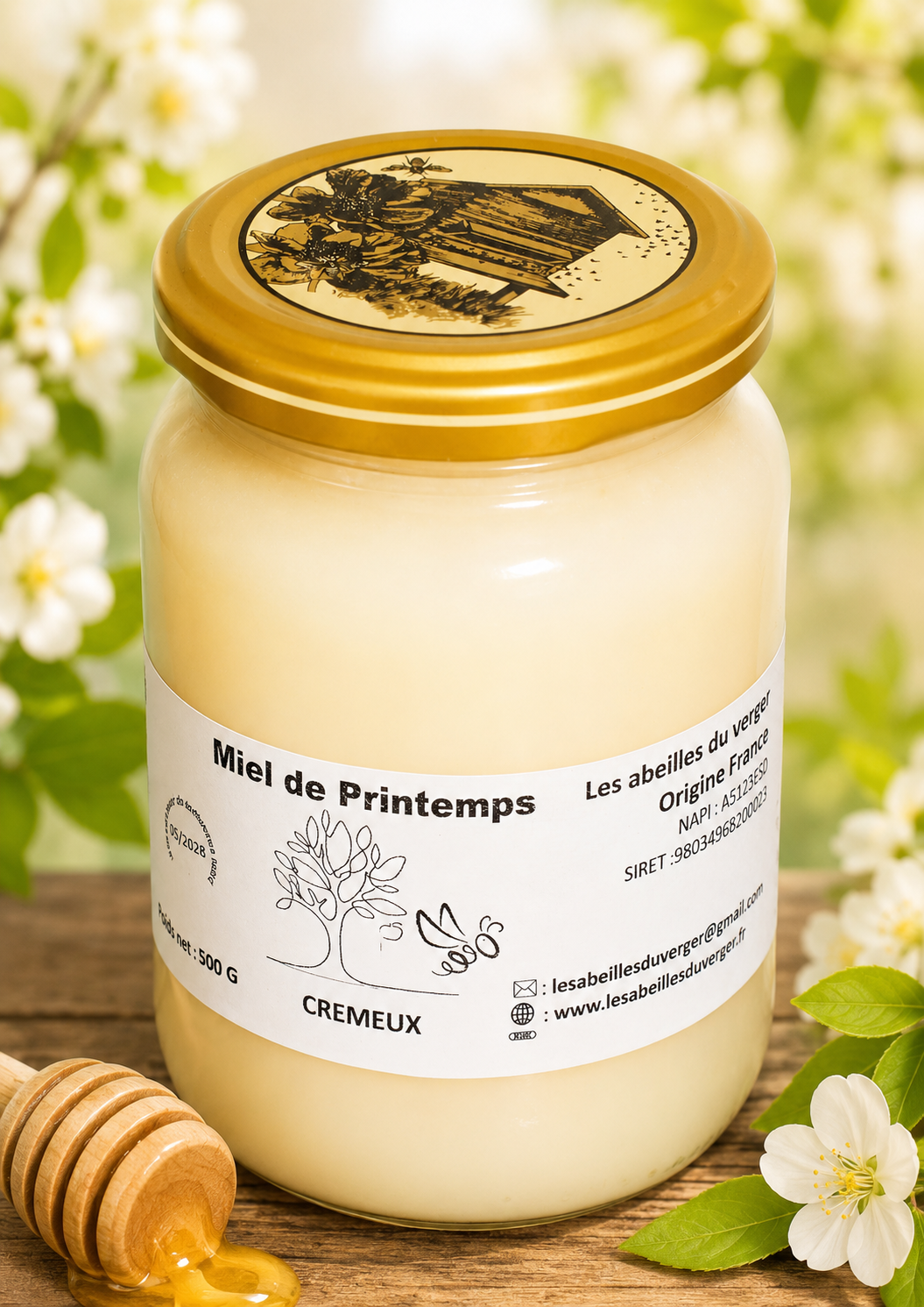 Pot de miel Crémeux 500gr